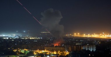 Plumes of smoke rise during Israeli strikes on Beirut, Lebanon, March 12, 2026. (Reuters Photo)