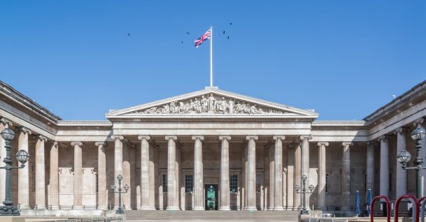 The main entrance of the British Museum, London, U.K., April 22, 2024. (Shutterstock Photo)