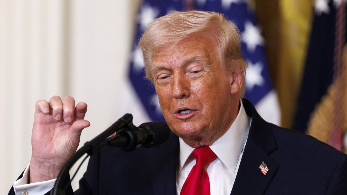 U.S. President Donald Trump speaks during a Women's History Month event at the White House, Washington, U.S., March 12, 2026. (EPA Photo)