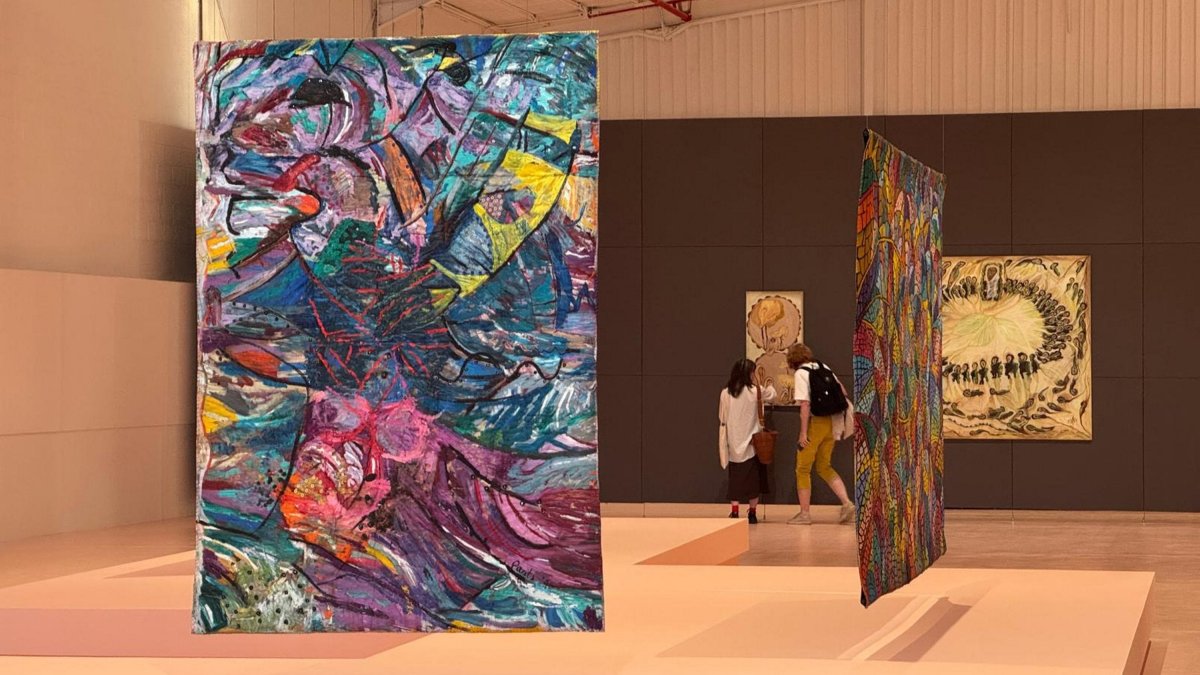 Visitors explore the Diriyah Contemporary Art Biennale, Diriyah, Saudi Arabia, Jan. 30, 2026. (AA Photo)