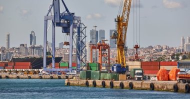In this undated photo, cranes are seen at the Haydarpaşa port, Istanbul, Türkiye. (Shutterstock Photo)