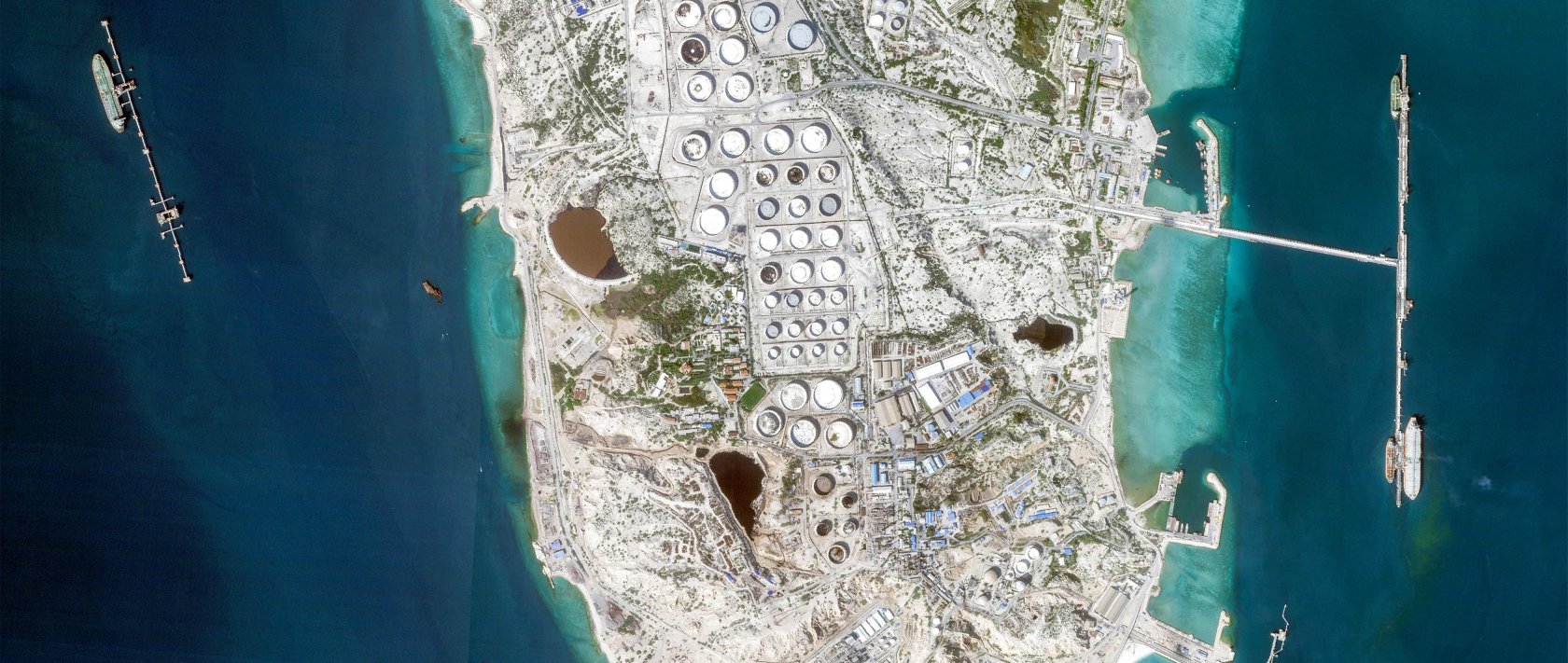 This handout satellite image taken by 2026 Planet Labs PBC shows a view of Iran's Kharg Island, which hosts the country’s main crude export terminal and is responsible for the overwhelming majority of its oil shipments to the world, about 25 kilometers south of the mainland in the north of the Gulf, Feb. 22, 2026. (AFP Photo)