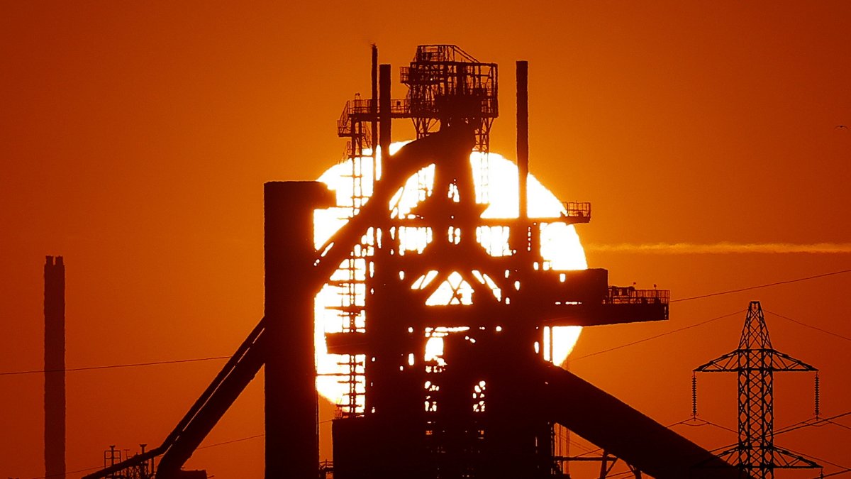 General view of the Arcelor Mittal plant in Fos-sur-Mer, Southern France, March 12, 2026. (EPA Photo)