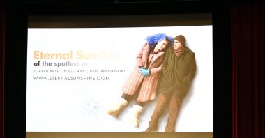 Empty chairs are set onstage before a live reading of "Eternal Sunshine of the Spotless Mind" at the DGA theater, Los Angeles, California, U.S., March 4, 2020. (Getty Images Photo)