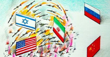 "If internal political changes were to occur in Iran as a result of conflict or instability, neither Moscow nor Beijing would necessarily remain tied to a specific political leadership in Tehran." (Illustration by Erhan Yalvaç)