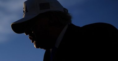U.S. President Donald Trump speaks to the media at Joint Base Andrews, Maryland, U.S., March 13, 2026. (AFP Photo)