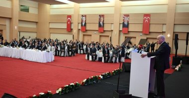 MHP leader Devlet Bahçeli speaks at an event, Ankara, Türkiye, March 14, 2026. (AA Photo)
