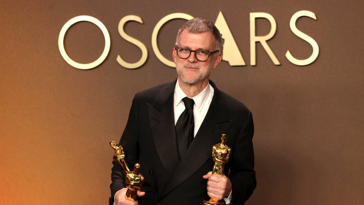 Paul Thomas Anderson, winner of the Best Adapted Screenplay, Best Director and Best Picture Awards for “One Battle After Another” poses in the press room at the 98th annual Academy Awards, Los Angeles, California, U.S., March 15, 2026. (EPA Photo)