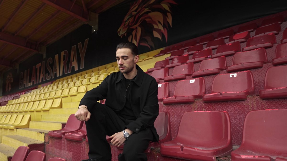 Galatasaray's Yunus Akgün speaks exclusively to Anadolu Agency (AA) as a guest of the "2026 Road to the World Cup: National Pride" project, Istanbul, Türkiye, Feb. 18, 2026. (AA Photo)
.