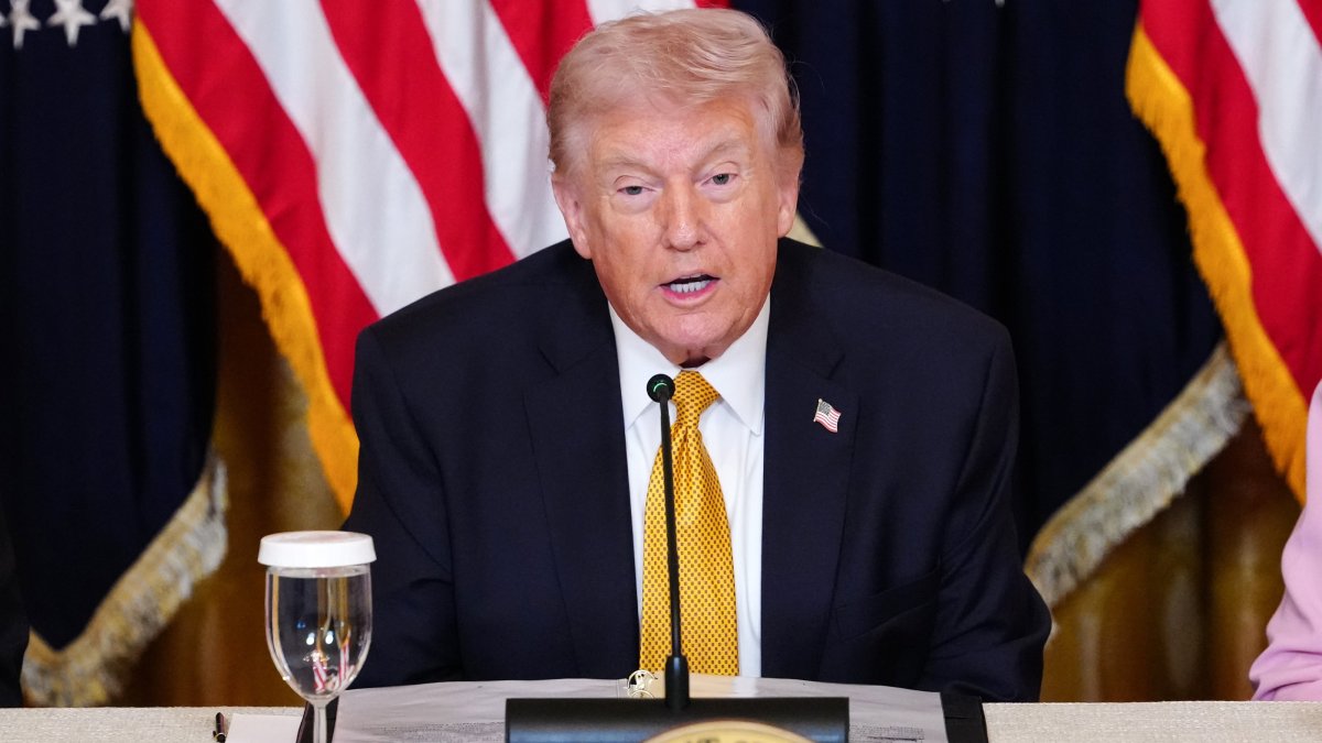 U.S. President Donald Trump speaks during a meeting with trustees of the John F. Kennedy Center for Performing Arts in the East Room of the White House in Washington, D.C., March 16, 2026. (EPA Photo)