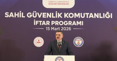 Interior Minister Mustafa Çiftçi attends an iftar program with Coast Guard Command personnel at the Interior Ministry, Ankara, Türkiye, March 15, 2026. (DHA Photo)