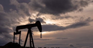 An oil pump is pictured at an obsolete oilfield in Sargentes de la Lora near Burgos, Spain, March 13, 2026. (AFP Photo)