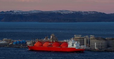 An LNG ship is pictured at the island of Melkoya, Norway, Nov. 2, 2022. (AFP Photo)