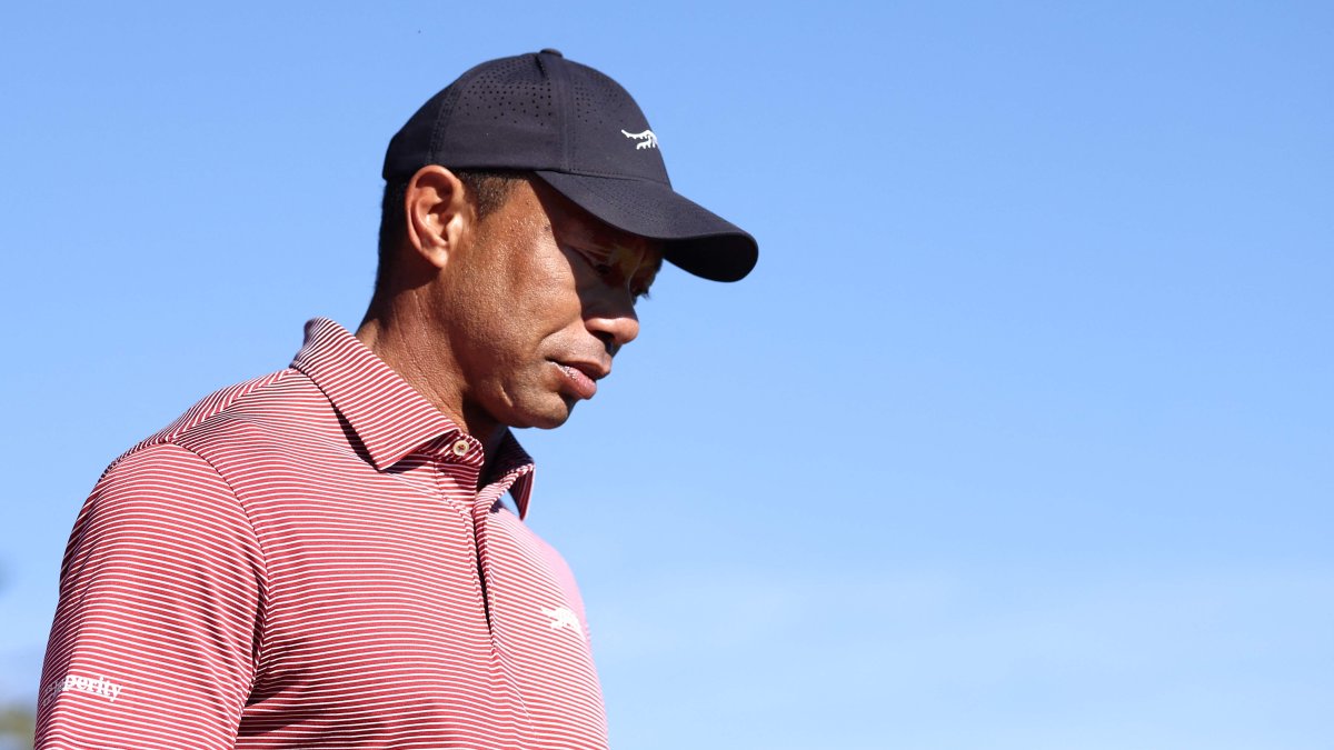 Tiger Woods of the United States looks on from the 18th green during the final round of The Genesis Invitational 2026 at Riviera Country Club, Pacific Palisades, U.S., Feb. 22, 2026. (AFP Photo)
