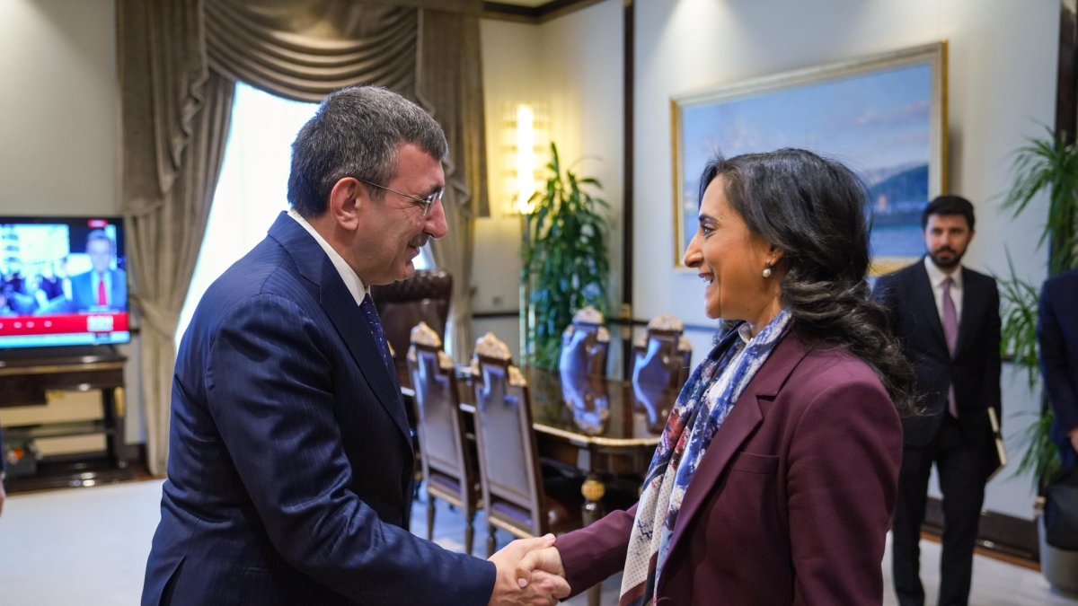 Vice President Cevdet Yılmaz meets with Canadian Foreign Minister Anita Anand at the Presidential Complex, Ankara, Türkiye, March 17, 2026. (IHA Photo)