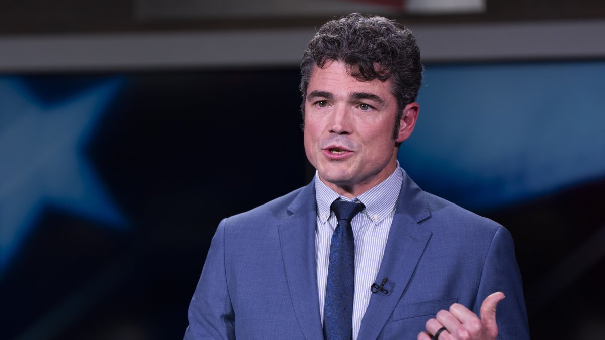 Washington 3rd District Republican candidate Joe Kent speaks during a debate at KATU studios, Monday, Oct. 7, 2024, in Portland, Ore. (AP File Photo)