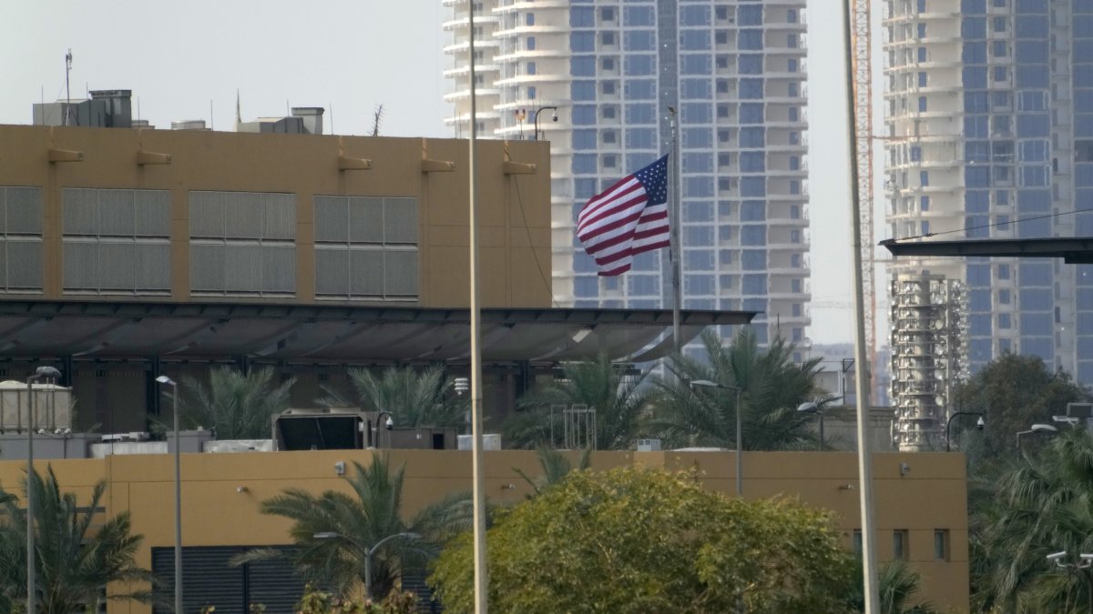 A general view of the U.S. embassy in the Green Zone of Baghdad, Iraq, March 17, 2026. (EPA Photo)