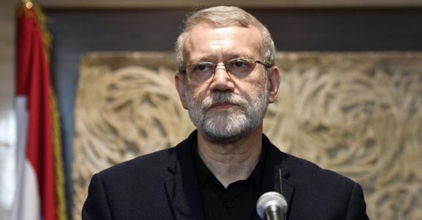 Iran's national security chief Ali Larijani delivers a speech in Beirut, Lebanon, Nov. 15, 2024. (DHA Photo)