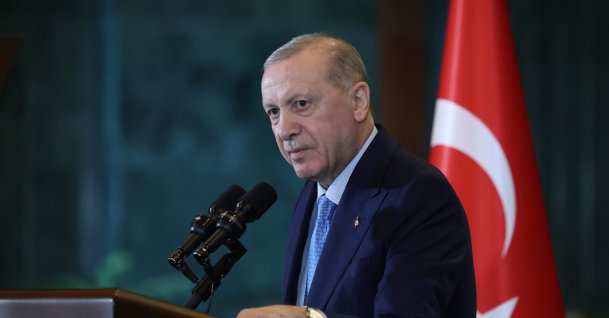President Recep Tayyip Erdoğan speaks at an iftar with journalists at the Presidential Complex in Ankara, March 17, 2026. (AA Photo)