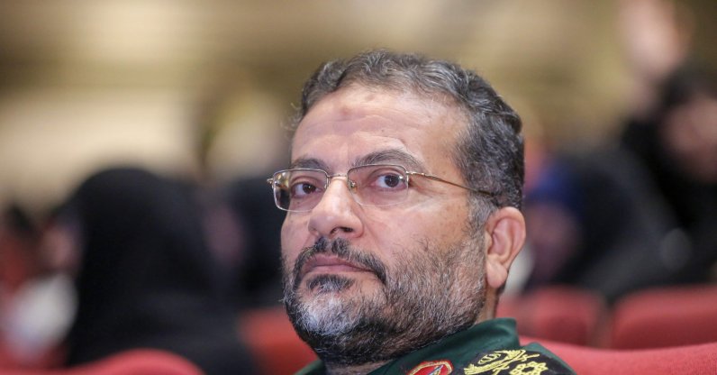 Gholamreza Soleimani, a senior officer in the Islamic Revolutionary Guard Corps who commands Basij forces, attends a gathering during Basij Week in the Iranian capital Tehran on Nov. 24, 2019. (AFP File Photo)