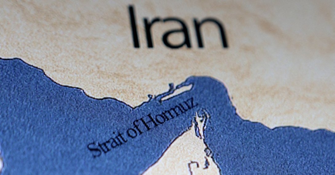 A map showing the Strait of Hormuz and Iran is seen in this illustration taken June 22, 2025. (Reuters Photo)
