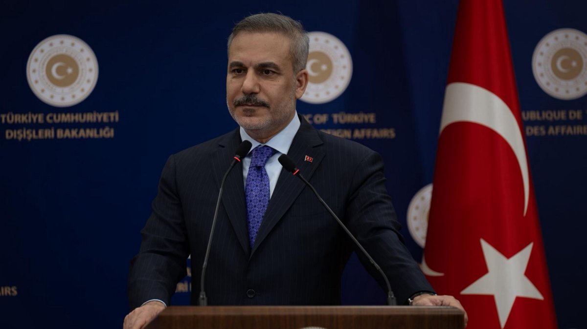 Foreign Minister Hakan Fidan speaks at a press conference with his Canadian counterpart Anita Anand, Ankara, Türkiye, March 17, 2026. (AA Photo)