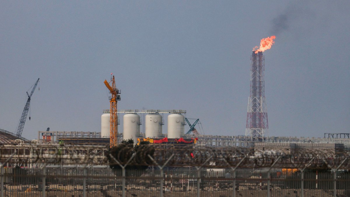 A view of the LNG production facility in Ras Laffan Industrial City, Qatar, March 3, 2026. (Getty Images)