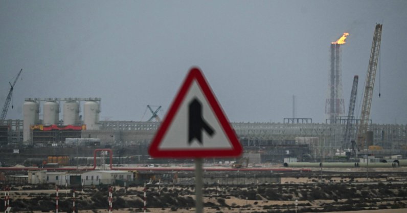 This photo shows QatarEnergy's operating facilities in Ras Laffan Industrial City, Qatar, March 2, 2026. (AFP Photo)