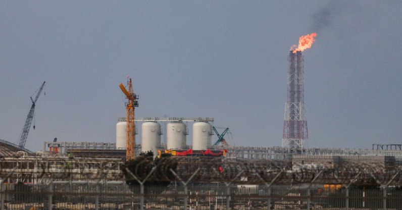 A view of the LNG production facility in Ras Laffan Industrial City, Qatar, March 3, 2026. (Getty Images)