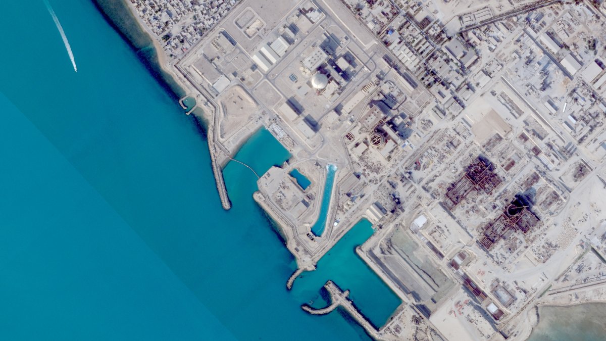 This satellite image from Planet Labs PBC shows the Bushehr Nuclear Power Plant in Bushehr, Iran, Dec. 7, 2025. (AP Photo)