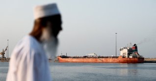 The Callisto tanker sits anchored in Port Sultan Qaboos as the traffic is down in the Strait of Hormuz, amid the U.S.-Israeli conflict with Iran, in Muscat, Oman, March 12, 2026. (Reuters Photo)