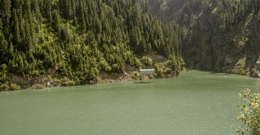 The lake behind the dam in the Gurez valley in Bandipora near the India-Pakistan border, June 5, 2025. (AFP File Photo)
