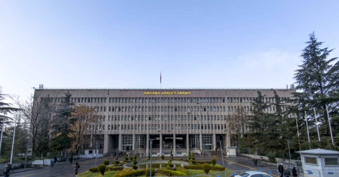 An exterior view of the main courthouse, Ankara, Türkiye, Dec. 24, 2025. (Shutterstock Photo)