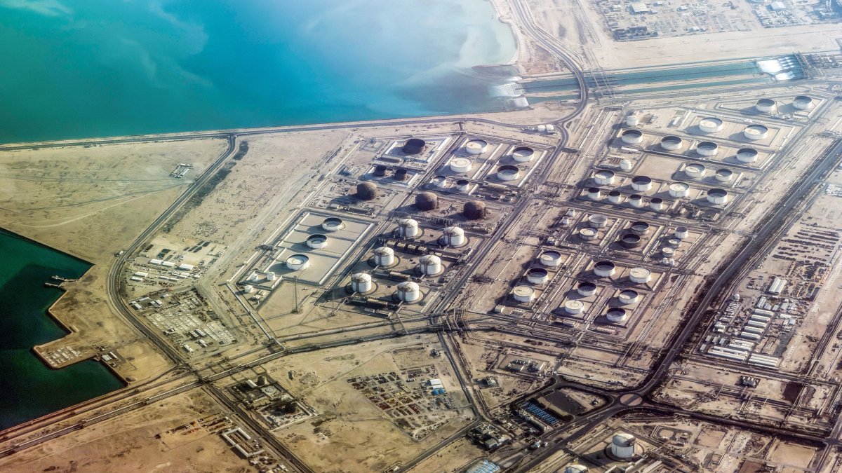 Liquefied natural gas (LNG) facilities in Ras Laffan Industrial City, Ras Laffan, Qatar, Feb. 25, 2026. (EPA Photo)
