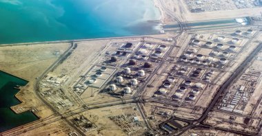 Liquefied natural gas (LNG) facilities in Ras Laffan Industrial City, Ras Laffan, Qatar, Feb. 25, 2026. (EPA Photo)
