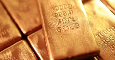Gold imitations are seen in this illustration picture taken Feb. 20, 2026. (Reuters Photo)