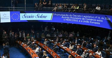 A general view during the joint formal session of Congress in Brasilia, where it enacted the legislative decree ratifying the free trade agreement between Mercosur and the European Union, Brazil, March 17, 2026. (EPA Photo)
