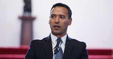 Colombia's Minister of Defense Pedro Arnulfo Sanchez, speaks during a press conference about tariffs imposed by the Ecuadorian government, in Bogota, Colombia, Jan. 27, 2026. 
(Reuters File Photo)