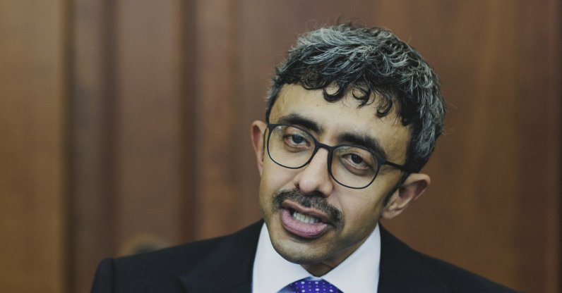 Sheikh Abdullah bin Zayed Al Nahyan, Foreign Minister of the United Arab Emirates, taken in Berlin, Feb. 20, 2024. (AFP File Photo)