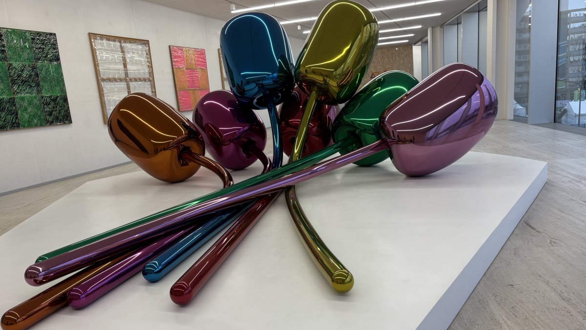 An artwork is displayed at an event, Milan, Italy, March 17, 2025. (Photo by Funda Karayel)