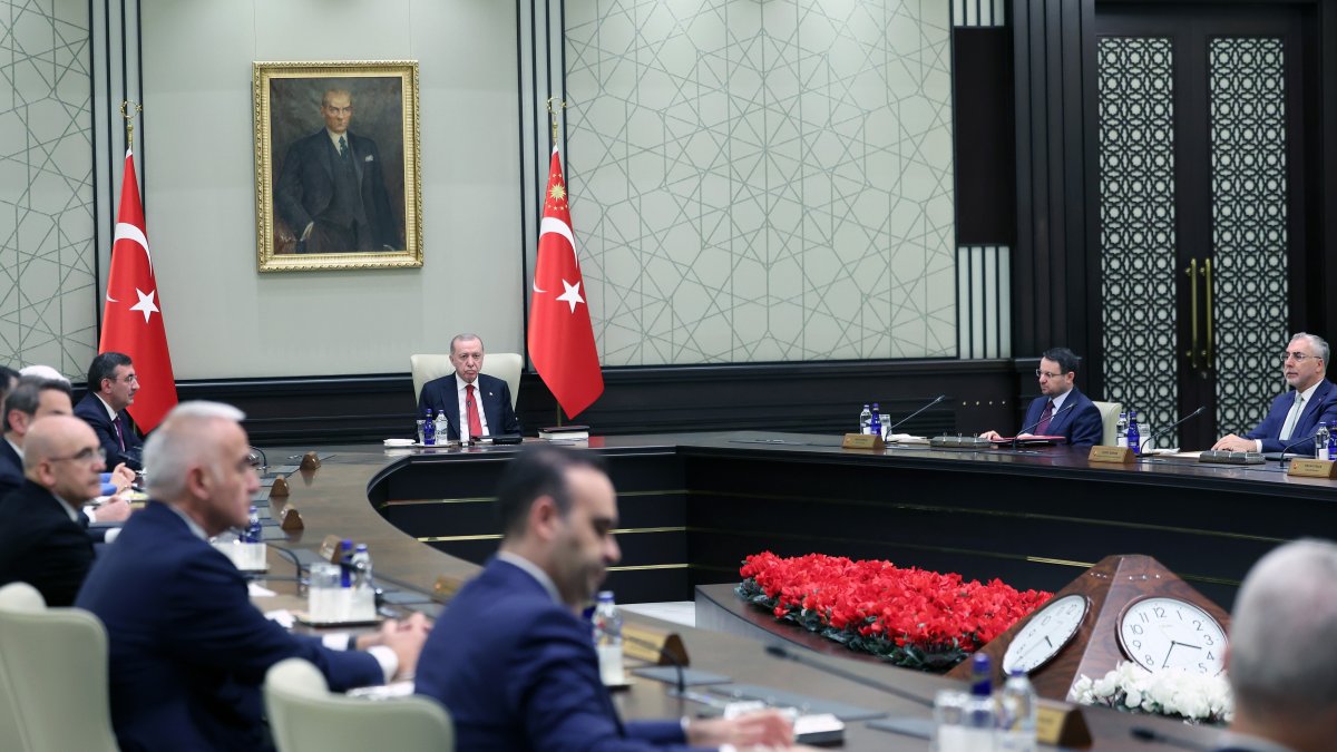 President Recep Tayyip Erdoğan chairs the Cabinet meeting, Ankara, Türkiye, March 24, 2026. (İHA Photo)