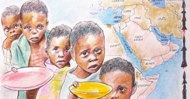 "Recent analysis also underlines how disruption around the Strait of Hormuz could restrict nitrogen fertilizer shipments that underpin roughly half of global food production, adding another channel through which higher costs can hit African farmers and consumers." (Illustration by Erhan Yalvaç)