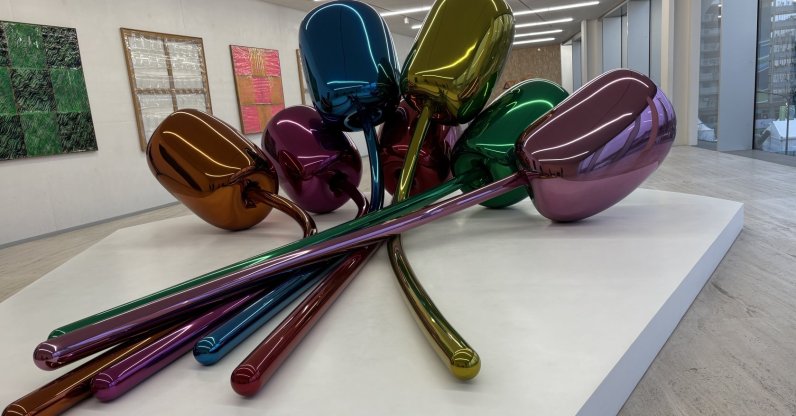 An artwork is displayed at an event, Milan, Italy, March 17, 2025. (Photo by Funda Karayel)