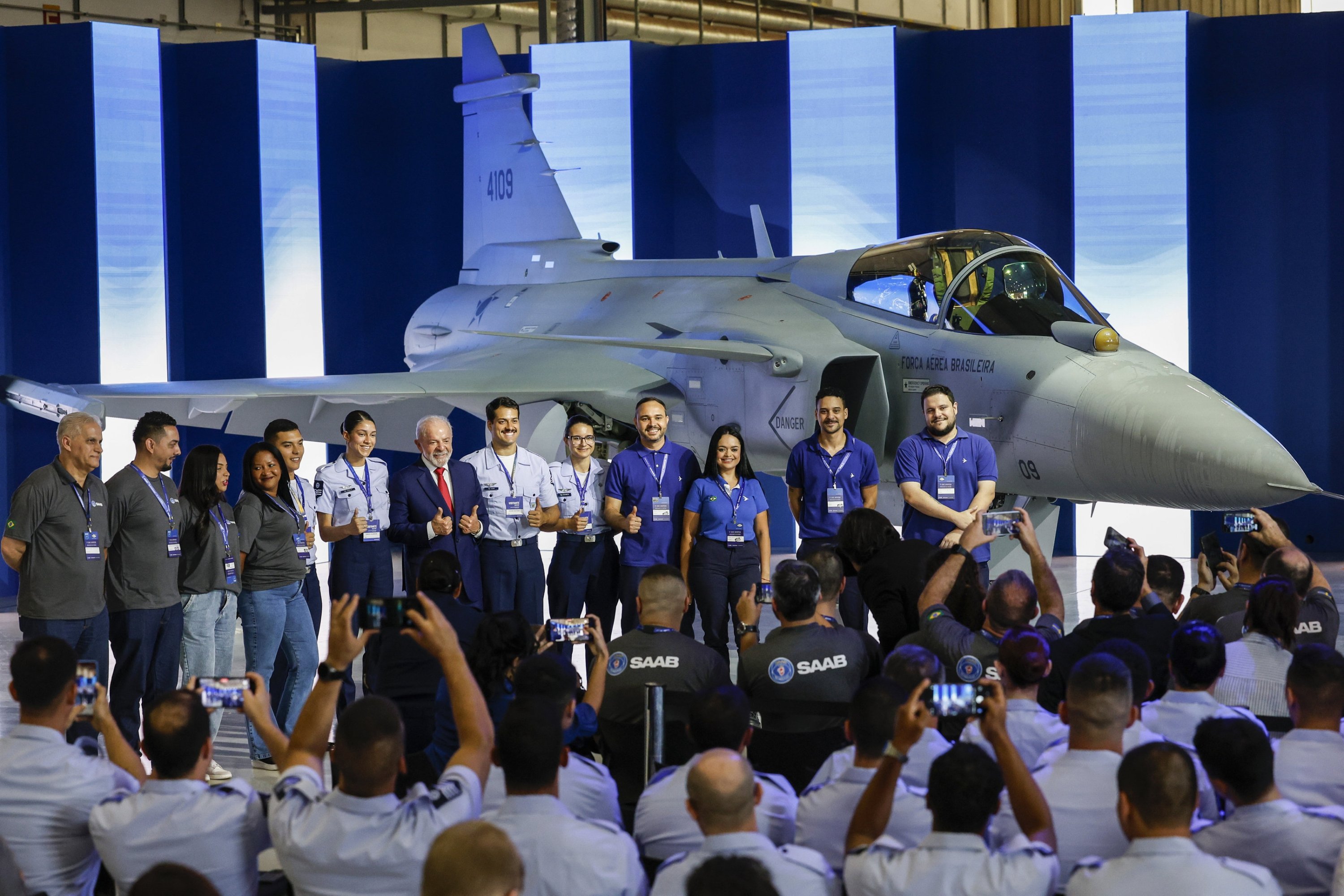 Brazil unveils first locally built supersonic fighter jet