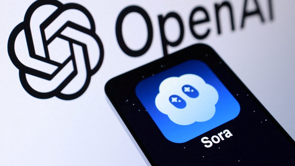 OpenAI and Sora logos are seen in this illustration taken on Oct. 21, 2025. (Reuters Photo)