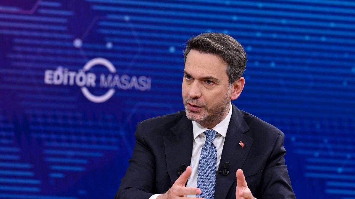 Energy and Natural Resources Minister Alparslan Bayraktar speaks during an interview, Ankara, Türkiye, March 25, 2026. (AA Photo)