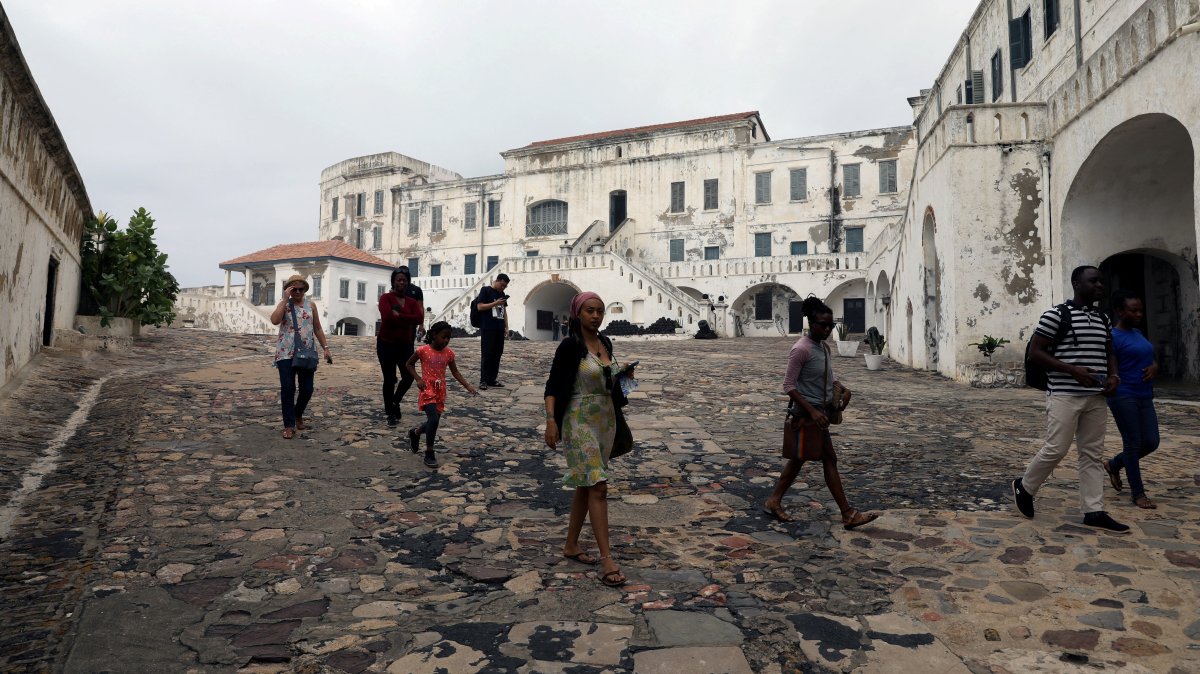 Tourists are seen at the Cape Coast Castle one of several slave forts build along the Gold Coast in Ghana, July 28, 2019. (Reuters Photo)