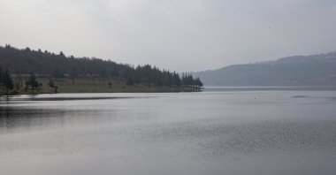 Gölköy Dam reaches full capacity at 100% due to melting snow and recent rainfall, Bolu, Türkiye, March 17, 2026. (AA Photo) 