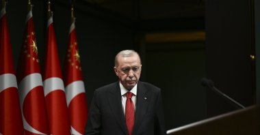 President Recep Tayyip Erdogan speaks to the media following a Cabinet meeting at the Presidential Complex, Ankara, Türkiye, March 24, 2026. (AA Photo)