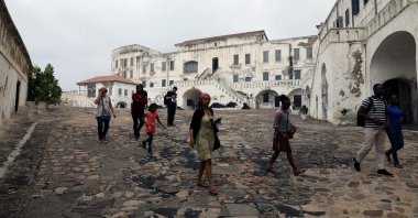 Tourists are seen at the Cape Coast Castle one of several slave forts build along the Gold Coast in Ghana, July 28, 2019. (Reuters Photo)